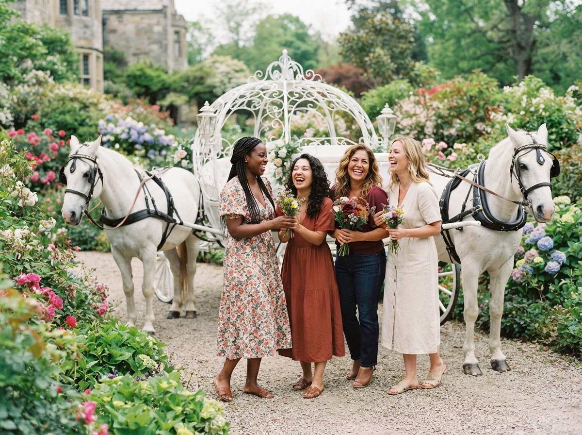 Spring garden carriage celebration