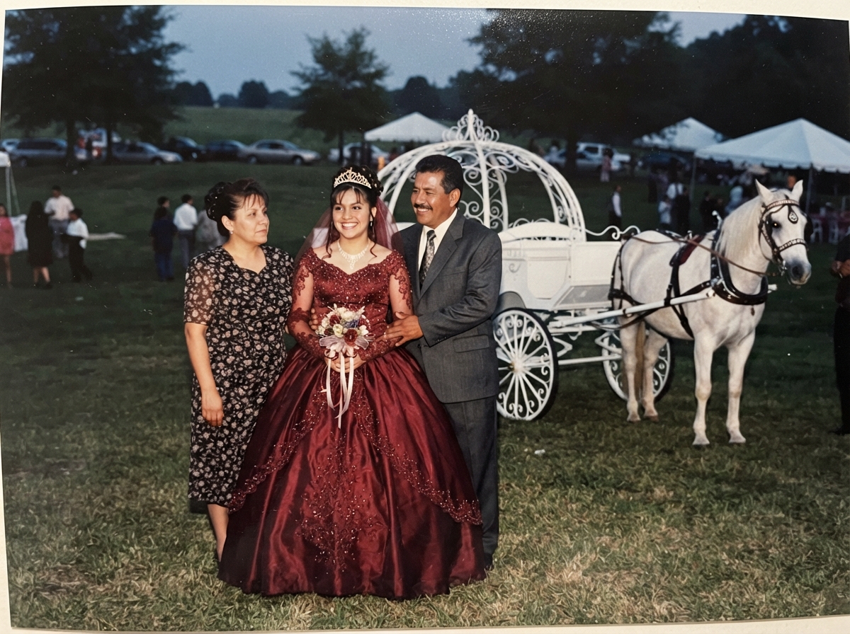 Quinceanera carriage portrait
